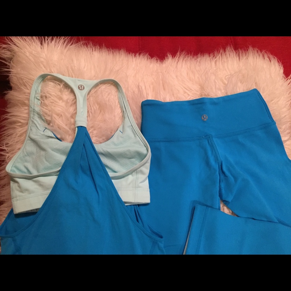 Lululemon Wunder Under Capris w matching top